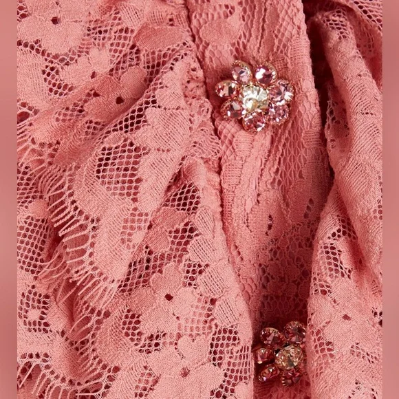 Zimmermann Pink Ruffled Lace Blouse - Picture 2 of 4